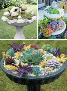 24-Creative-Garden-Container-Ideas-Bird-bath-planters-5
