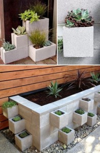 24-Creative-Garden-Container-Ideas-Use-cinder-blocks-as-planters-16