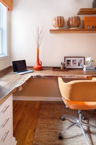 Fabulous-home-office-with-live-edge-desk-and-multiple-workstations