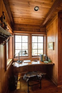 Small-rustic-home-office-with-live-edge-work-desk-and-chair